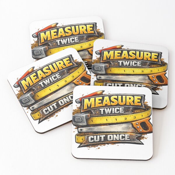 Item preview, Measure twice. Cut once! designed and sold by 2Guys2Hammers.