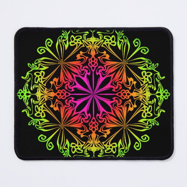 Item preview, Floral botanical mandala, flower of life, red, pink, orange, yellow, green, rainbow bohemian mandala  designed and sold by hollycooper.