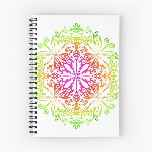 Item preview, Floral botanical mandala, flower of life, red, pink, orange, yellow, green, rainbow bohemian mandala  designed and sold by hollycooper.