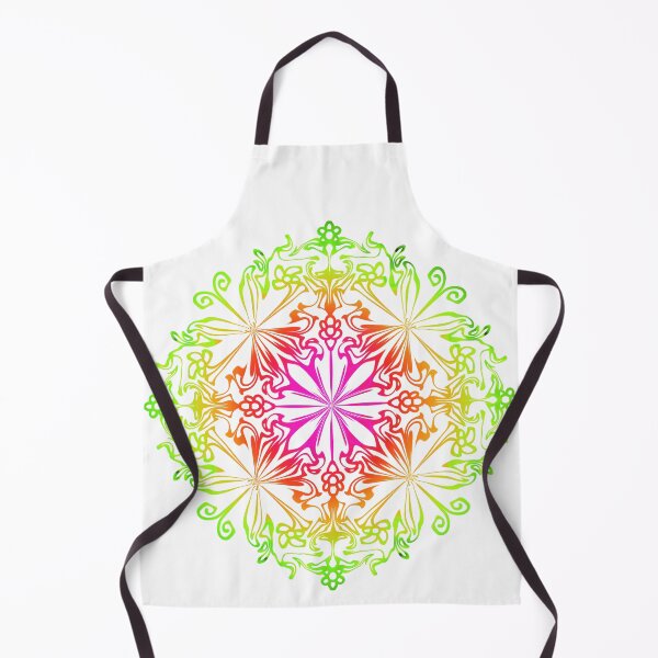 Item preview, Floral botanical mandala, flower of life, red, pink, orange, yellow, green, rainbow bohemian mandala  designed and sold by hollycooper.