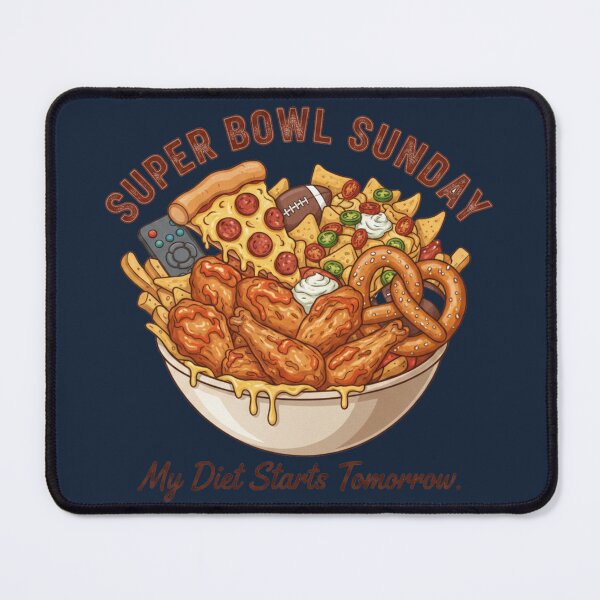 Item preview, Super Bowl Sunday - My Diet Starts Tomorrow designed and sold by DobermanFans.