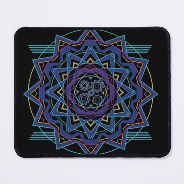 Item preview, Cosmic Machina – Neon Mandala Tech Design designed and sold by Dogandesighn.