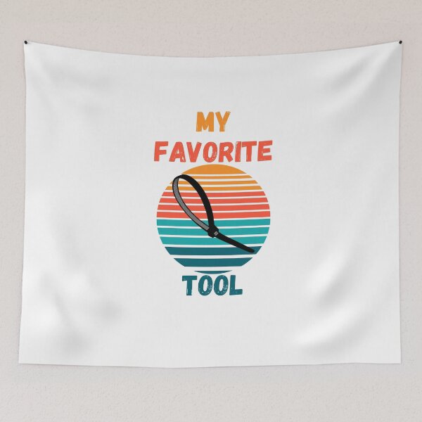 Item preview, My Favorite Tool – Zip Tie Minimalist Retro Graphic Design designed and sold by KapiPrint.