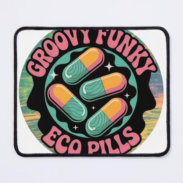Item preview, Groovy funky eco friendly pills with colorful capsule design designed and sold by Creative88Art.