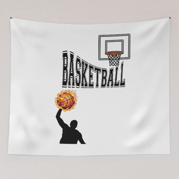 Item preview,  Basketball Player Dunking with Flaming Ball Illustration designed and sold by GoldenSparkleShop.