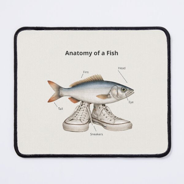 Item preview, Anatomy of a Fish Illustration designed and sold by Ombrya.