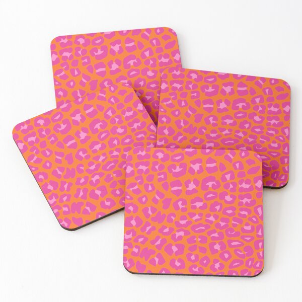 Item preview, Orange and Pink Leopard Spots Print Pattern designed and sold by OneThreeSix.