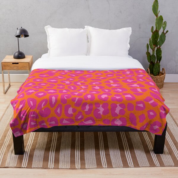 Item preview, Orange and Pink Leopard Spots Print Pattern designed and sold by OneThreeSix.