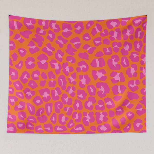 Item preview, Orange and Pink Leopard Spots Print Pattern designed and sold by OneThreeSix.