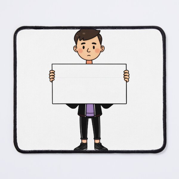 Item preview, Young man holding blank sign for advertising or promotion designed and sold by Creative88Art.