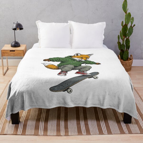 Item preview, A fox cub on a skateboard designed and sold by krabbaraban.