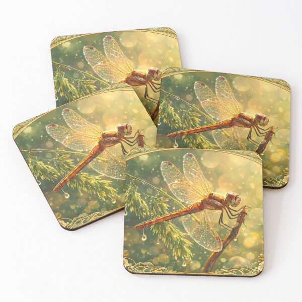 Item preview, Dragonfly in Ornate Nature Setting designed and sold by cuprum.
