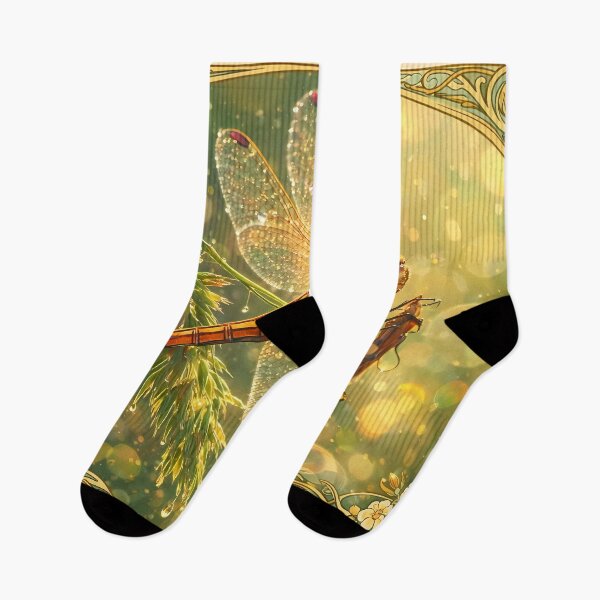 Item preview, Dragonfly in Ornate Nature Setting designed and sold by cuprum.