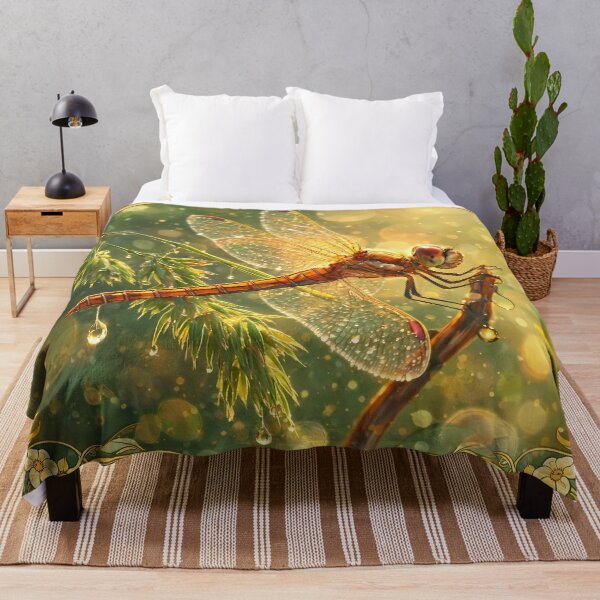 Item preview, Dragonfly in Ornate Nature Setting designed and sold by cuprum.
