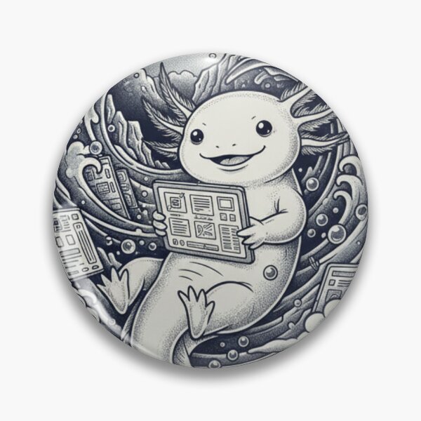 Item preview, The Deep Sea Influencer" Alternative: "Axolotl Tech-Wave" or "Oceanic Interface designed and sold by MiracleDroplet.