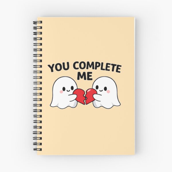 Item preview, Cute Ghost Couple “You Complete Me” – Romantic Valentine Heart Design designed and sold by Design by Anthony .