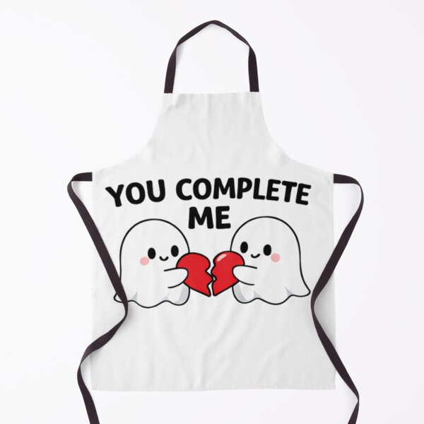 Item preview, Cute Ghost Couple “You Complete Me” – Romantic Valentine Heart Design designed and sold by Design by Anthony .