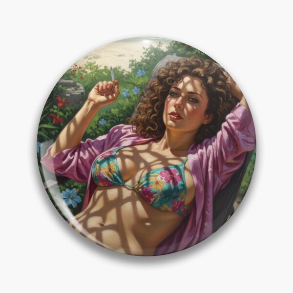 Item preview, beautiful brunette girl on the beach. designed and sold by Chubby Chase.