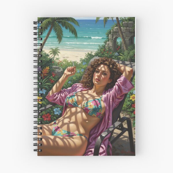 Item preview, beautiful brunette girl on the beach. designed and sold by Chubby Chase.