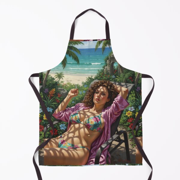 Item preview, beautiful brunette girl on the beach. designed and sold by Chubby Chase.
