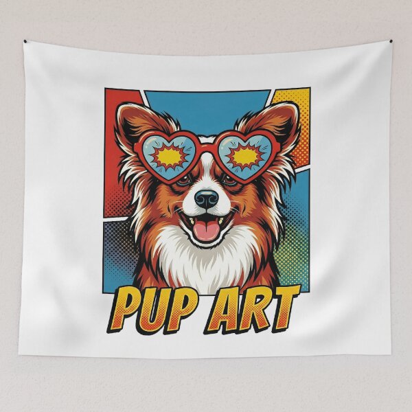 Item preview, Pop Art Papillon Retro Dog designed and sold by k3rstman1.