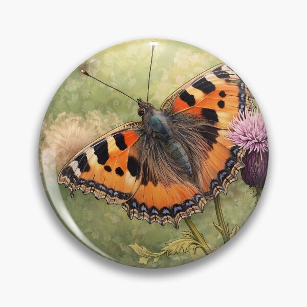 Item preview, Butterfly and Thistle Art Nouveau designed and sold by cuprum.