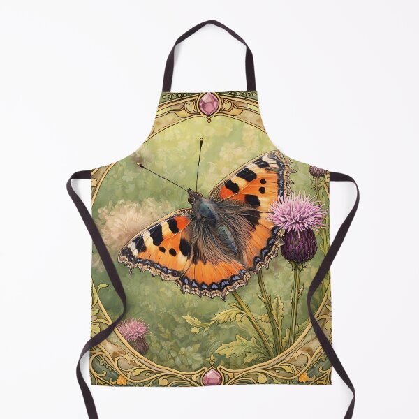 Item preview, Butterfly and Thistle Art Nouveau designed and sold by cuprum.