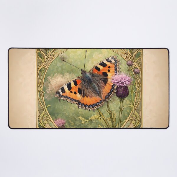 Item preview, Butterfly and Thistle Art Nouveau designed and sold by cuprum.