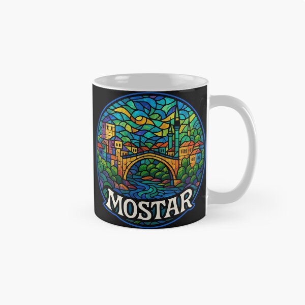 Item preview, Mostar Bosnia And Herzegovina Stained Glass Art designed and sold by TomFrontierArt.