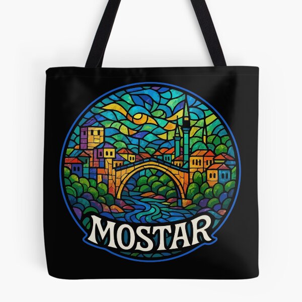 Item preview, Mostar Bosnia And Herzegovina Stained Glass Art designed and sold by TomFrontierArt.