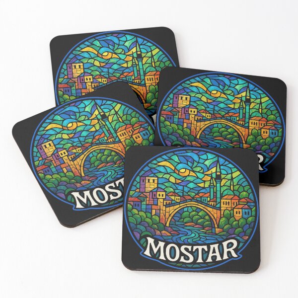 Item preview, Mostar Bosnia And Herzegovina Stained Glass Art designed and sold by TomFrontierArt.