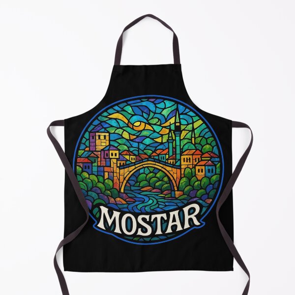 Item preview, Mostar Bosnia And Herzegovina Stained Glass Art designed and sold by TomFrontierArt.