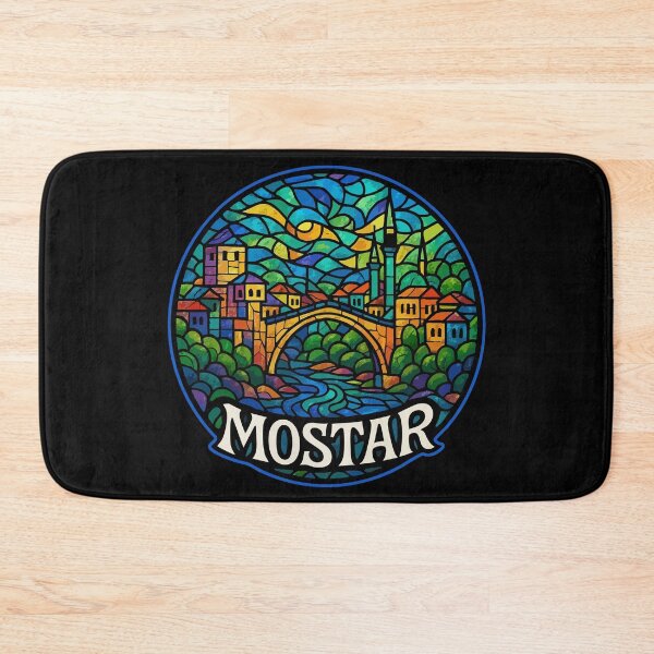 Item preview, Mostar Bosnia And Herzegovina Stained Glass Art designed and sold by TomFrontierArt.