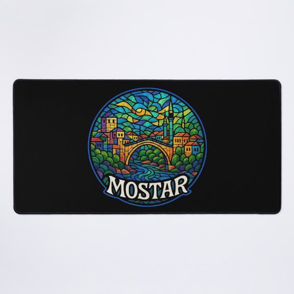 Item preview, Mostar Bosnia And Herzegovina Stained Glass Art designed and sold by TomFrontierArt.