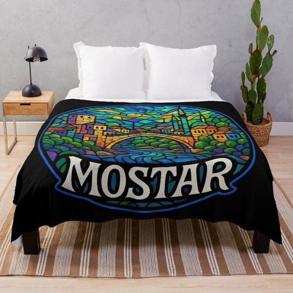 Item preview, Mostar Bosnia And Herzegovina Stained Glass Art designed and sold by TomFrontierArt.