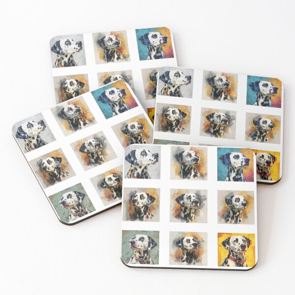 Item preview, Dalmatian Dog Portrait Illustration Collection designed and sold by LawleyKingdom.