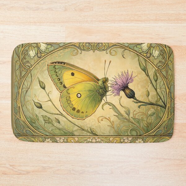 Item preview, Butterfly and Thistle Art Nouveau designed and sold by cuprum.