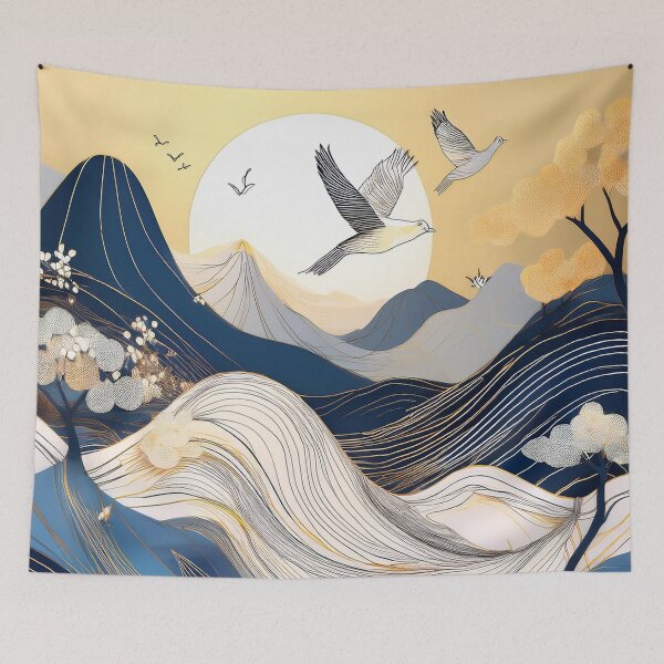 Item preview, Colorful Wallcovering Tapestry, duvet cover, throw blanket, shower curtain designed and sold by CharlottePlaceArt.