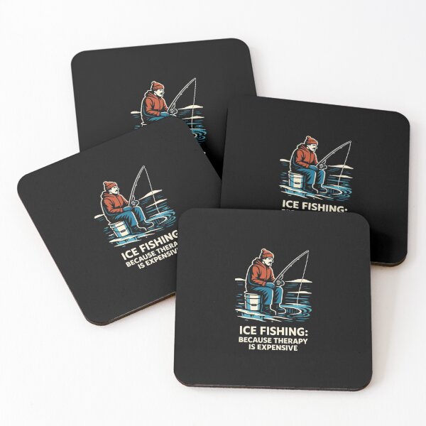 Item preview, Ice Fishing Blueprint - "Because Therapy is Expensive" designed and sold by mAXiBoOM.
