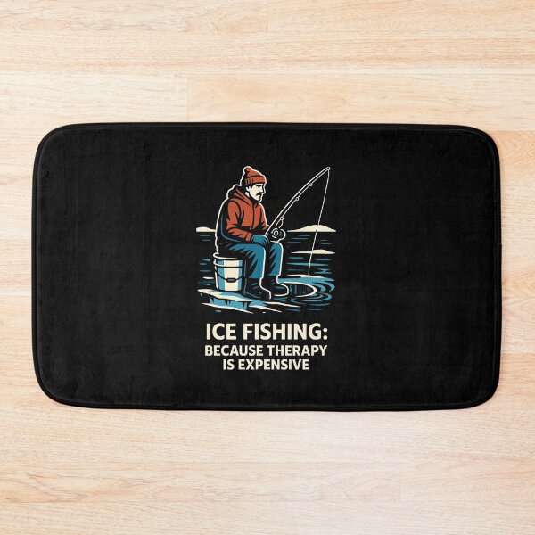 Item preview, Ice Fishing Blueprint - "Because Therapy is Expensive" designed and sold by mAXiBoOM.