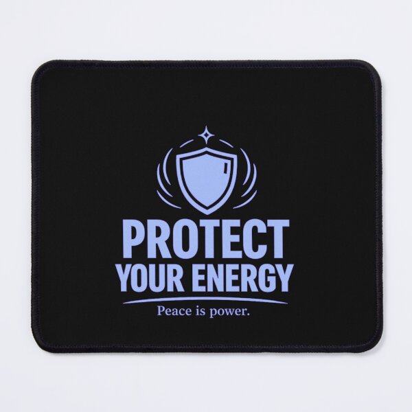 Item preview, Protect Your Energy Shirt – Spiritual Self Care Quote with Shield Aura Symbol designed and sold by AdicretorDesign.