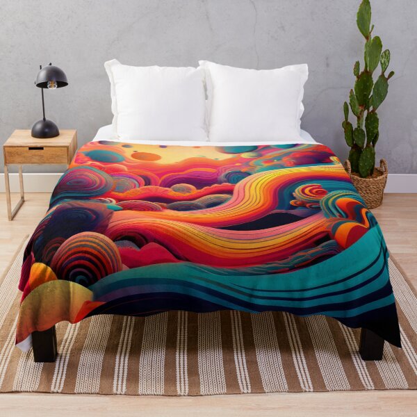 Item preview, Colorful Wallcovering Tapestry, duvet cover, throw blanket, shower curtain designed and sold by CharlottePlaceArt.