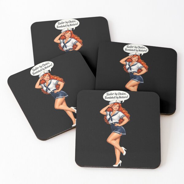 Item preview, Sailor Sweetheart Pin-Up – Retro Redhead Bombshell designed and sold by Bea May Bombshell Studio.