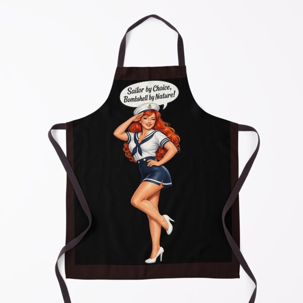 Item preview, Sailor Sweetheart Pin-Up – Retro Redhead Bombshell designed and sold by Bea May Bombshell Studio.