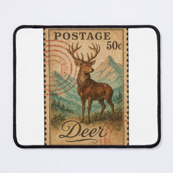 Item preview, Deer Postage Stamp – Vintage Nature Collectible designed and sold by ForeverPrintsOK.
