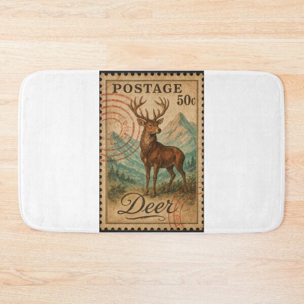 Item preview, Deer Postage Stamp – Vintage Nature Collectible designed and sold by ForeverPrintsOK.