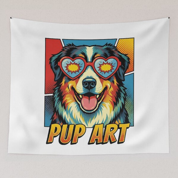 Item preview, Pop Art Miniature American Shepherd Retro Dog designed and sold by k3rstman1.