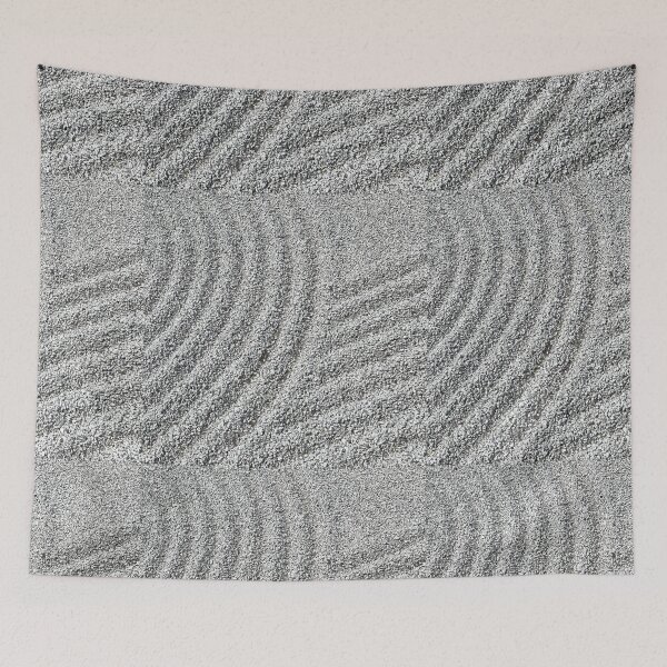 Item preview, Japanese meditation gravel garden, gray abstract pattern  designed and sold by hollycooper.