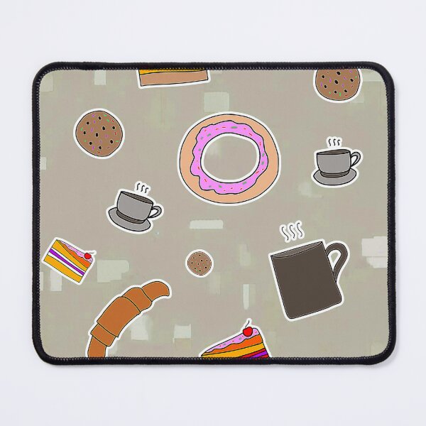 Item preview, "Café Treats Illustration with Cakes, Cookies, and Coffee" designed and sold by nighttime1990.