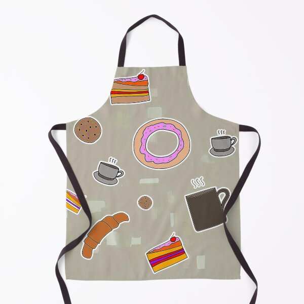 Item preview, "Café Treats Illustration with Cakes, Cookies, and Coffee" designed and sold by nighttime1990.